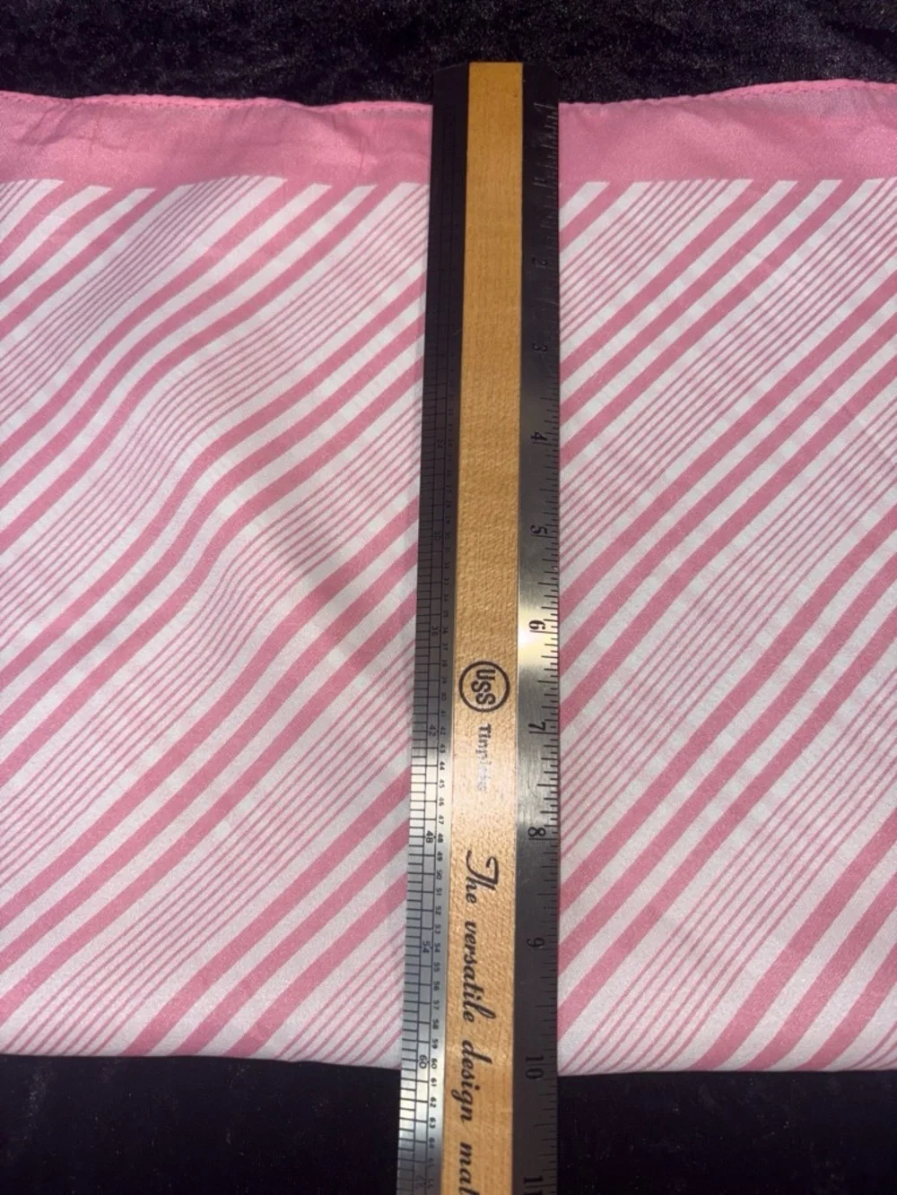 Striped Square Scarf One Size Pink/White Preppy Chic EUC. Excellent pre-owned